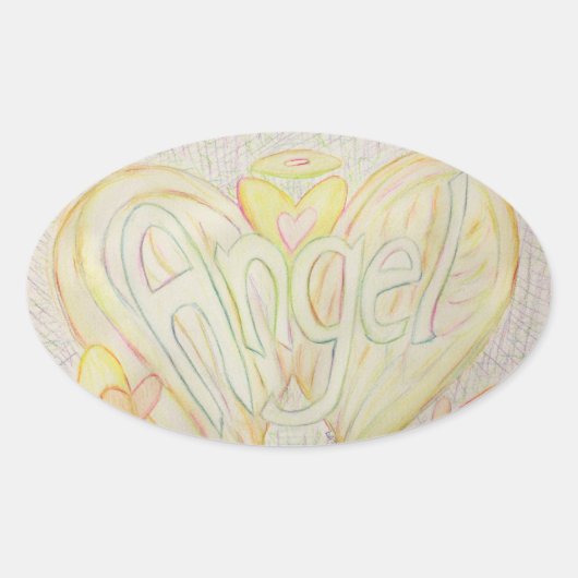 Angel Inspirerend Woord Kunst Sticker Decals (Voorkant)
