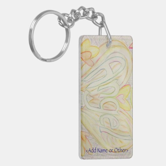 Angel Inspirerend Word Sleutelhanger - aangepaste  (Voorkant Links)