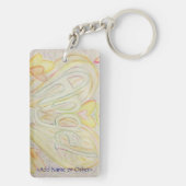 Angel Inspirerend Word Sleutelhanger - aangepaste  (achterkant)