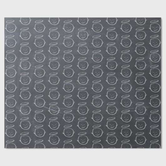 Angel - Jesus - Christelijk Chalk Christmas Halo Cadeaupapier (Vlak)