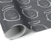 Angel - Jesus - Christelijk Chalk Christmas Halo Cadeaupapier (Rol Hoek)