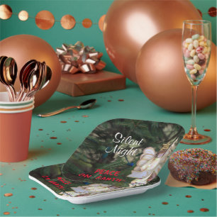 Angel Joy Stille Nacht Vrede Papieren Bordje