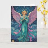  Angel Kaart met aangepaste tekst (Gele Bloem)