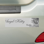 "Angel Kat" Portret Bumpersticker (Op auto)