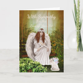 Angel kat voor het verlies van je huisdier kaart