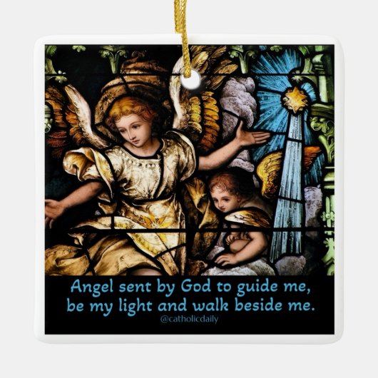 Angel Katholiek Kerst Ornament (Voorkant)
