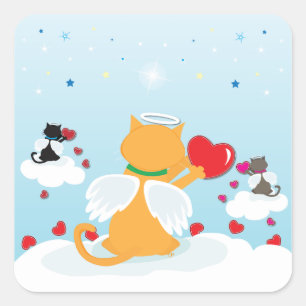 Angel Katten Daglicht - Met Liefde uit de Hemel Vierkante Sticker