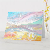 Angel-katten in de hemel, dierenverlies kaart (Gele Bloem)