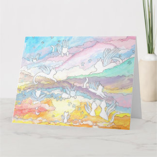 Angel-katten in de hemel, dierenverlies kaart