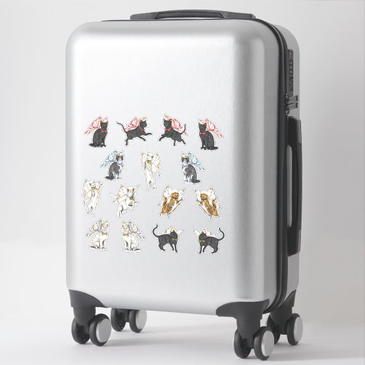 Angel-Katten met Wings Sticker (Koffer)