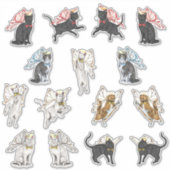 Angel-Katten met Wings Sticker (Voorkant)