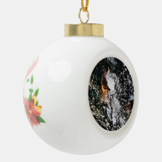 ANGEL KERAMISCHE BAL ORNAMENT (Links)