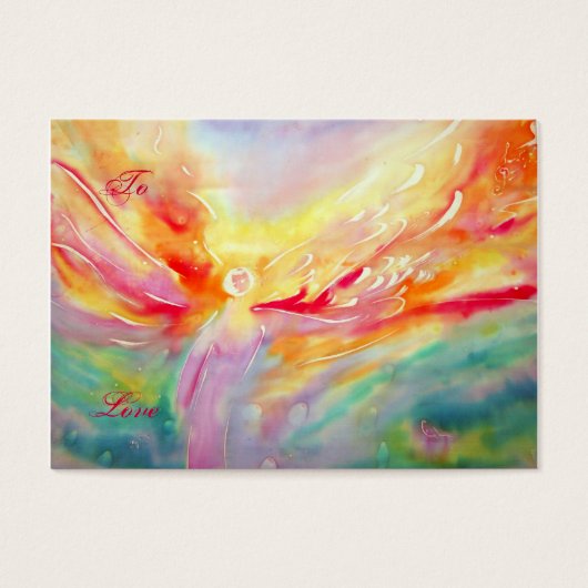 Angel - Kerst cadeau Label Visitekaartjes (Voorkant)