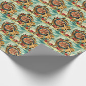  Angel kerst Cherub ouderwets Cadeaupapier (Hoek)