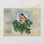 Angel-kerst en Jezus in het kaarslicht Briefkaart (Voorkant)