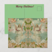 Angel kerstballons briefkaart (Voorkant / Achterkant)