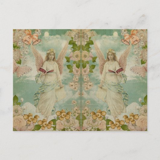 Angel kerstballons briefkaart (Voorkant)