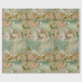 Angel kerstballons cadeaupapier (Vlak)