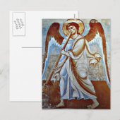 Angel-kerstbriefkaart Feestdagenkaart (Voorkant / Achterkant)