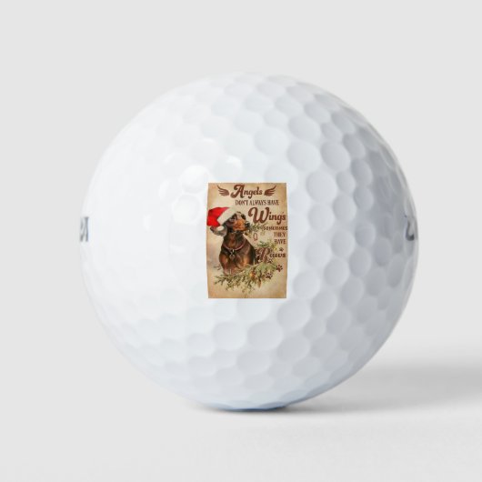 Angel kerstdachshunds golfballen (Voorkant)