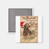 Angel kerstdachshunds magneet (Voorkant / Achterkant)