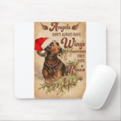 Angel kerstdachshunds muismat (Met muis)