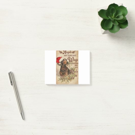 Angel kerstdachshunds post-it® notes (Kantoor)