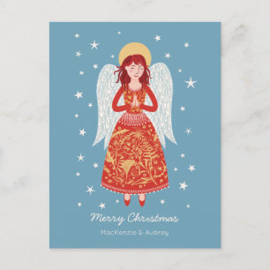 Angel-kerstfeestdag-Briefkaart Feestdagenkaart