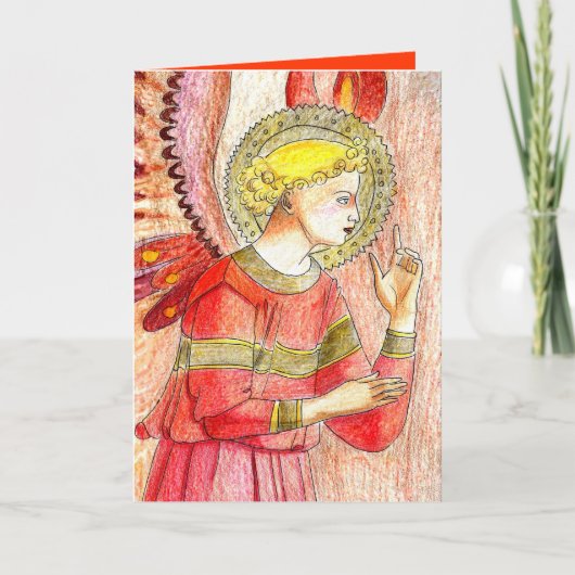 Angel-kerstkaart Feestdagen Kaart (Voorkant)