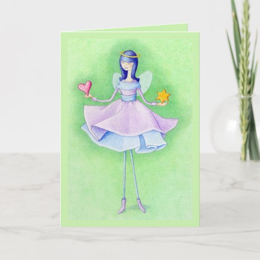 Angel-kerstkaart Feestdagen Kaart (Voorkant)