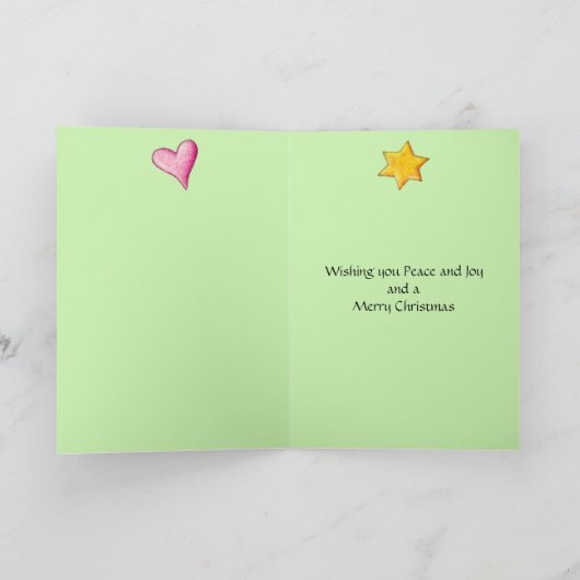 Angel-kerstkaart Feestdagen Kaart (Binnen)