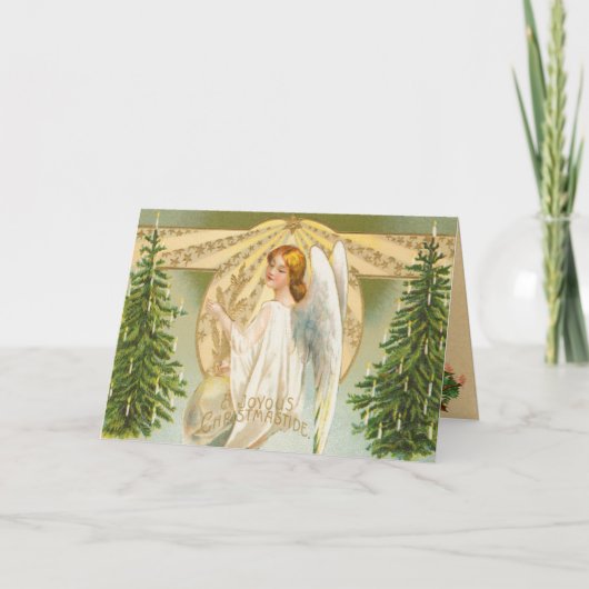 Angel-kerstkaart Feestdagen Kaart (Voorkant)