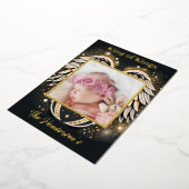 Angel-kerstkaart Folie Uitnodiging (Gedraaid)