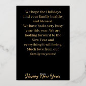 Angel-kerstkaart Folie Uitnodiging (Achterkant)