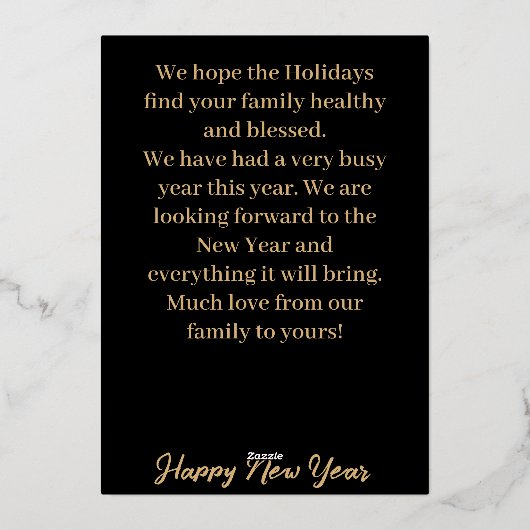 Angel-kerstkaart Folie Uitnodiging (Achterkant)