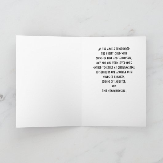Angel-kerstkaart Kaart (Binnen)