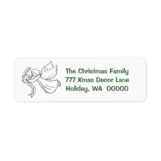 Angel-kerstkaarten Envelope Self-Geadresseerd Etiket