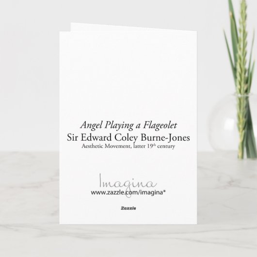 Angel Kerstkaarten Fine Art Burne-Jones Feestdagen Kaart (Achterkant)