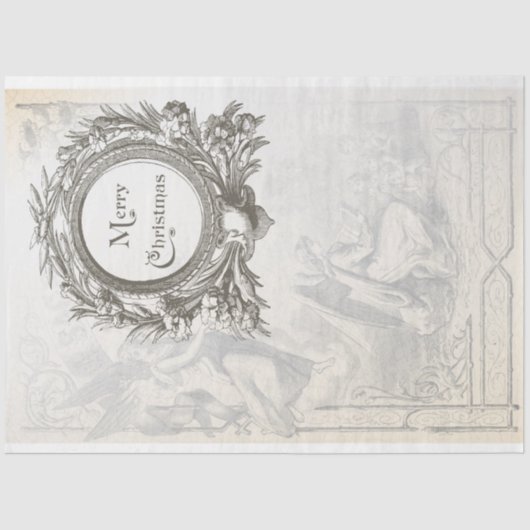 Angel-kerstmeubelpapier Tissuepapier (Voorkant)