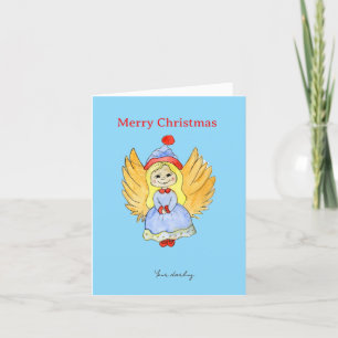 Angel Kerstmis Feestdagen Kaart