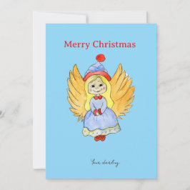 Angel Kerstmis Feestdagenkaart