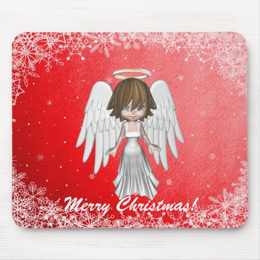 Angel Kerstmis Mousepad Muismat (Voorkant)