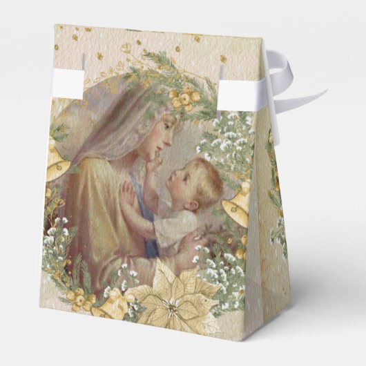 Angel Kerstmoeder en kind Bedankdoosjes (Achterkant)