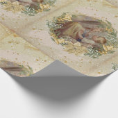 Angel Kerstmoeder en kind Cadeaupapier (Hoek)