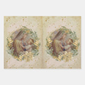 Angel Kerstmoeder en kind Inpakpapier Vel (Voorkant 3)