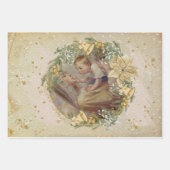 Angel Kerstmoeder en kind Inpakpapier Vel (Voorkant)