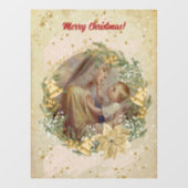 Angel Kerstmoeder en kind Raamsticker (Vel)