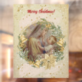 Angel Kerstmoeder en kind Raamsticker (Vel 2)