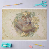 Angel Kerstmoeder en kind Tissuepapier (Craft)