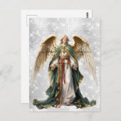 Angel Kerstvakantie Winter Waterverf Briefkaart (Voorkant / Achterkant)